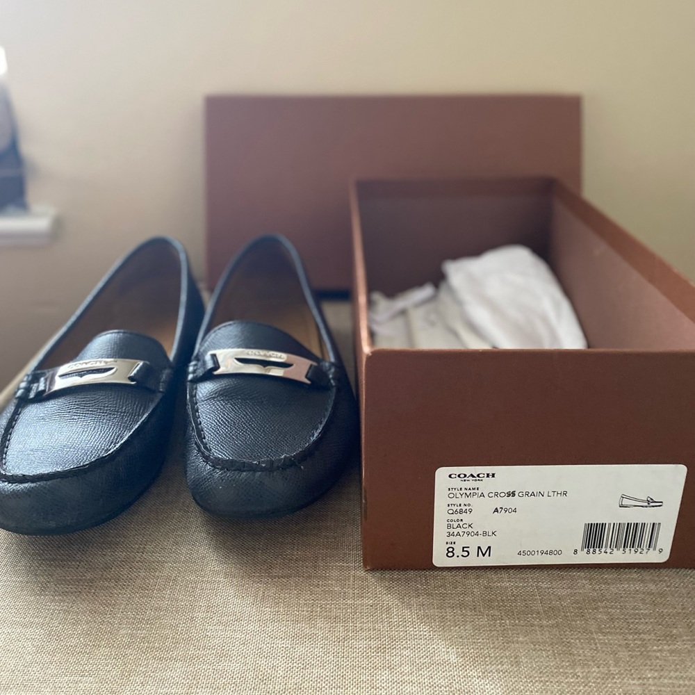 Black coach loafers Fairly worn in great condition